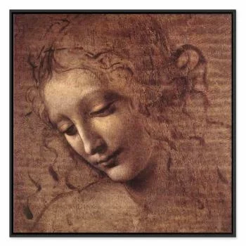 Obraz - Leonardo da Vinci – Głowa młodej kobiety (Leda) - obrazek 2