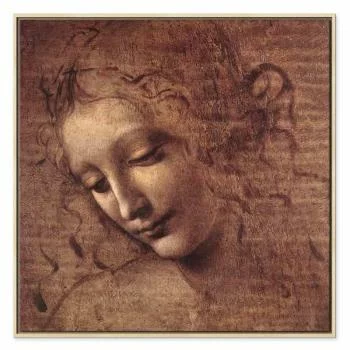 Obraz - Leonardo da Vinci – Głowa młodej kobiety (Leda) - obrazek 2