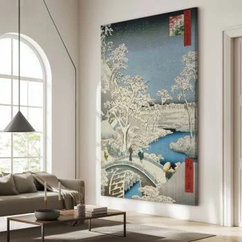 Obraz XXL - Utagawa Hiroshige – Most Meguro Drum i Wzgórze Zachodzącego Słońca - obrazek 5