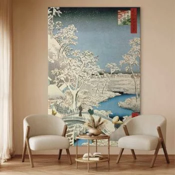 Obraz XXL - Utagawa Hiroshige – Most Meguro Drum i Wzgórze Zachodzącego Słońca - obrazek 7