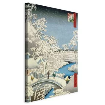 Obraz - Utagawa Hiroshige – Most Meguro Drum i Wzgórze Zachodzącego Słońca