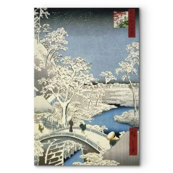 Obraz - Utagawa Hiroshige – Most Meguro Drum i Wzgórze Zachodzącego Słońca - obrazek 2