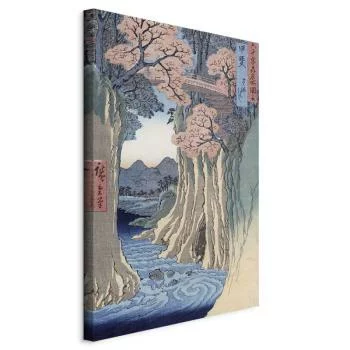 Obraz - Utagawa Hiroshige – Most Małp w prowincji Kai