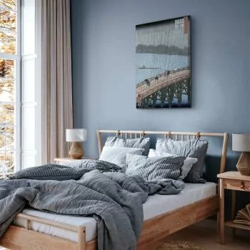 Obraz - Utagawa Hiroshige – Nagły deszcz nad mostem Shin-Ohashi i Atake - obrazek 6