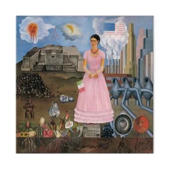 Obraz - Frida Kahlo – Autoportret na granicy Meksyku i USA - obrazek 2