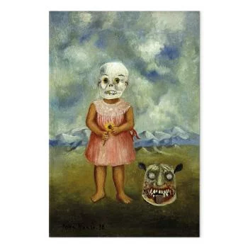 Obraz - Frida Kahlo – Dziewczyna w masce śmierci (Ona gra sama) - obrazek 2
