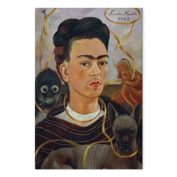 Obraz - Frida Kahlo – Autoportret z Changuito - obrazek 2