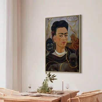 Obraz - Frida Kahlo – Autoportret z Changuito - obrazek 7