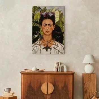 Obraz - Frida Kahlo – Autoportret z naszyjnikiem z cierni i kolibrem - obrazek 5