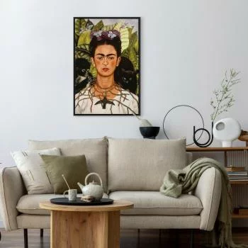 Obraz - Frida Kahlo – Autoportret z naszyjnikiem z cierni i kolibrem - obrazek 5