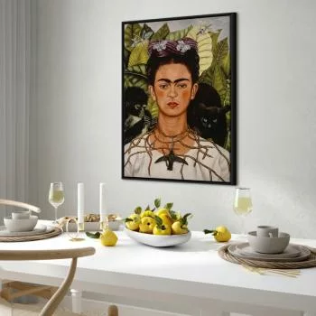 Obraz - Frida Kahlo – Autoportret z naszyjnikiem z cierni i kolibrem - obrazek 7