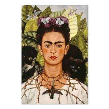 Obraz - Frida Kahlo – Autoportret z naszyjnikiem z cierni i kolibrem - obrazek 2