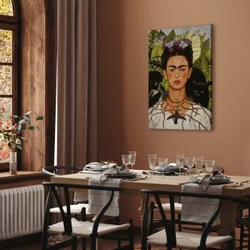 Obraz - Frida Kahlo – Autoportret z naszyjnikiem z cierni i kolibrem - obrazek 7
