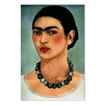 Obraz - Frida Kahlo – Autoportret z naszyjnikiem z koralików - obrazek 2