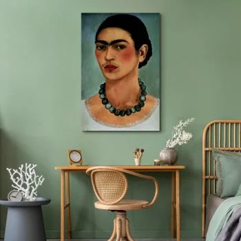 Obraz - Frida Kahlo – Autoportret z naszyjnikiem z koralików - obrazek 7