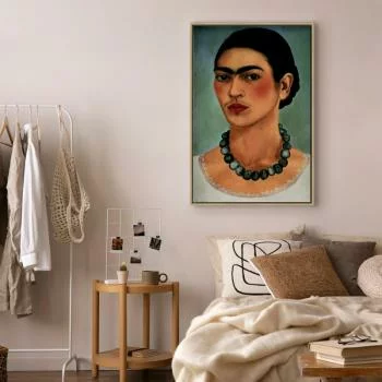 Obraz - Frida Kahlo – Autoportret z naszyjnikiem z koralików - obrazek 6