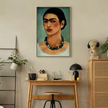 Obraz - Frida Kahlo – Autoportret z naszyjnikiem z koralików - obrazek 7