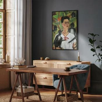 Obraz - Frida Kahlo – Autoportret z małpami - obrazek 7