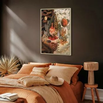 Obraz - Frida Kahlo – Miłosne objęcie Wszechświata, Ziemi (Meksyk), mnie, Diego i Pana Xolotla - obrazek 5