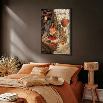 Obraz - Frida Kahlo – Miłosne objęcie Wszechświata, Ziemi (Meksyk), mnie, Diego i Pana Xolotla - obrazek 5