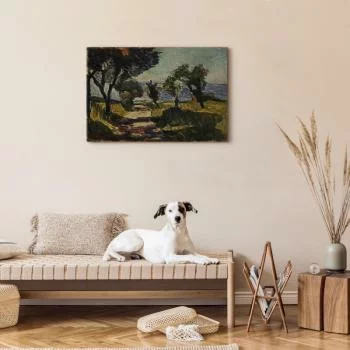 Obraz - Henri Matisse – Korsykański krajobraz z drzewami oliwnymi - obrazek 5