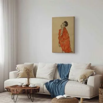 Obraz - Egon Schiele – Autoportret (Mężczyzna w pomarańczowej koszuli) - obrazek 5