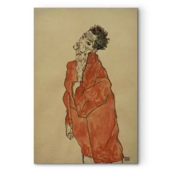 Obraz - Egon Schiele – Autoportret (Mężczyzna w pomarańczowej koszuli) - obrazek 2