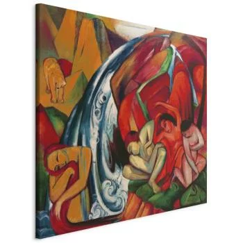 Obraz - The waterfall (Women under a waterfall) (Franz Marc) - obrazek 2