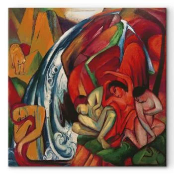 Obraz - Franz Marc – Wodospad (Kobiety pod wodospadem) - obrazek 2