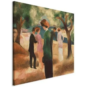 Obraz - August Macke – Kobieta w zielonym żakiecie - obrazek 2
