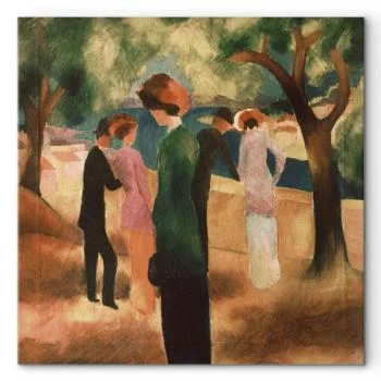 Obraz - August Macke – Kobieta w zielonym żakiecie - obrazek 2