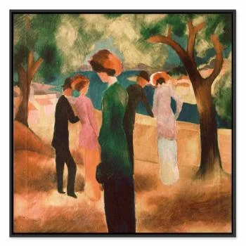 Obraz - August Macke – Kobieta w zielonym żakiecie - obrazek 2