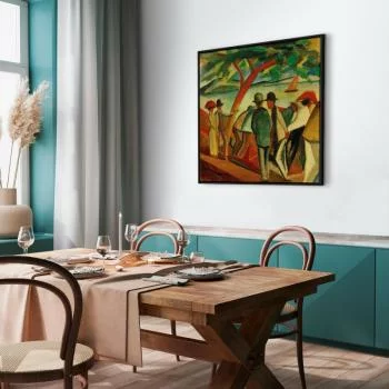 Obraz - August Macke – Spacerowicze nad jeziorem - obrazek 7