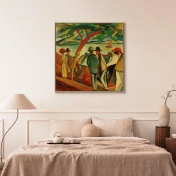 Obraz - August Macke – Spacerowicze nad jeziorem - obrazek 6
