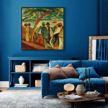 Obraz - August Macke – Spacerowicze nad jeziorem - obrazek 5