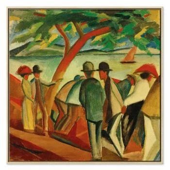 Obraz - August Macke – Spacerowicze nad jeziorem - obrazek 2