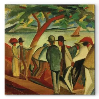 Obraz - August Macke – Spacerowicze nad jeziorem - obrazek 2