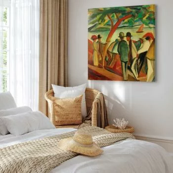Obraz - August Macke – Spacerowicze nad jeziorem - obrazek 6