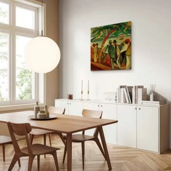 Obraz - August Macke – Spacerowicze nad jeziorem - obrazek 7