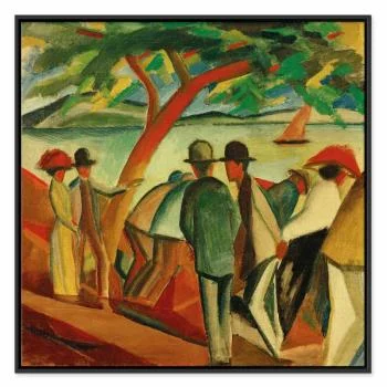 Obraz - August Macke – Spacerowicze nad jeziorem - obrazek 2