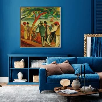 Obraz - August Macke – Spacerowicze nad jeziorem - obrazek 5