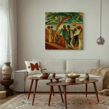 Obraz - August Macke – Spacerowicze nad jeziorem - obrazek 5