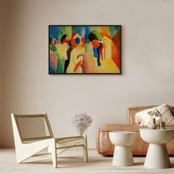 Obraz - August Macke – Kobieta w żółtym płaszczu - obrazek 2