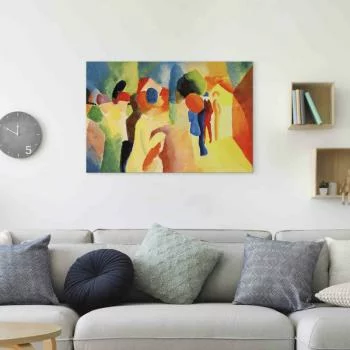 Obraz - August Macke – Kobieta w żółtym płaszczu - obrazek 5