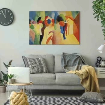 Obraz - August Macke – Kobieta w żółtym płaszczu - obrazek 7