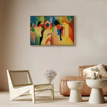 Obraz - August Macke – Kobieta w żółtym płaszczu - obrazek 2