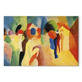 Obraz - August Macke – Kobieta w żółtym płaszczu - obrazek 2