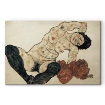 Obraz - Egon Schiele – Liegender Akt mit gelbem Handtuch - obrazek 2