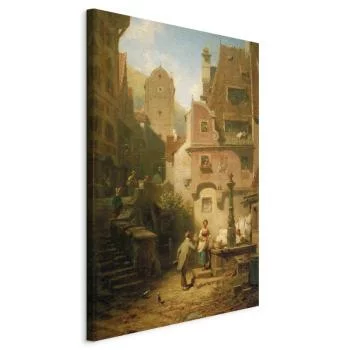 Obraz - Carl Spitzweg – Życzliwy prezentujący kwiaty - obrazek 2