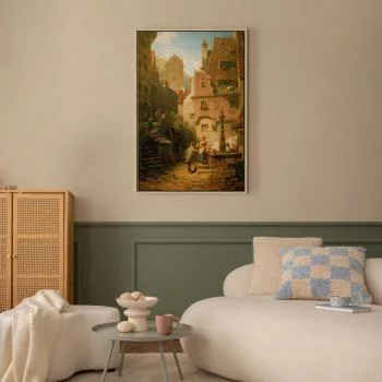 Obraz - Carl Spitzweg – Życzliwy prezentujący kwiaty - obrazek 2